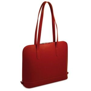 Jack Georges Manhattan Red Leather Tote Bag